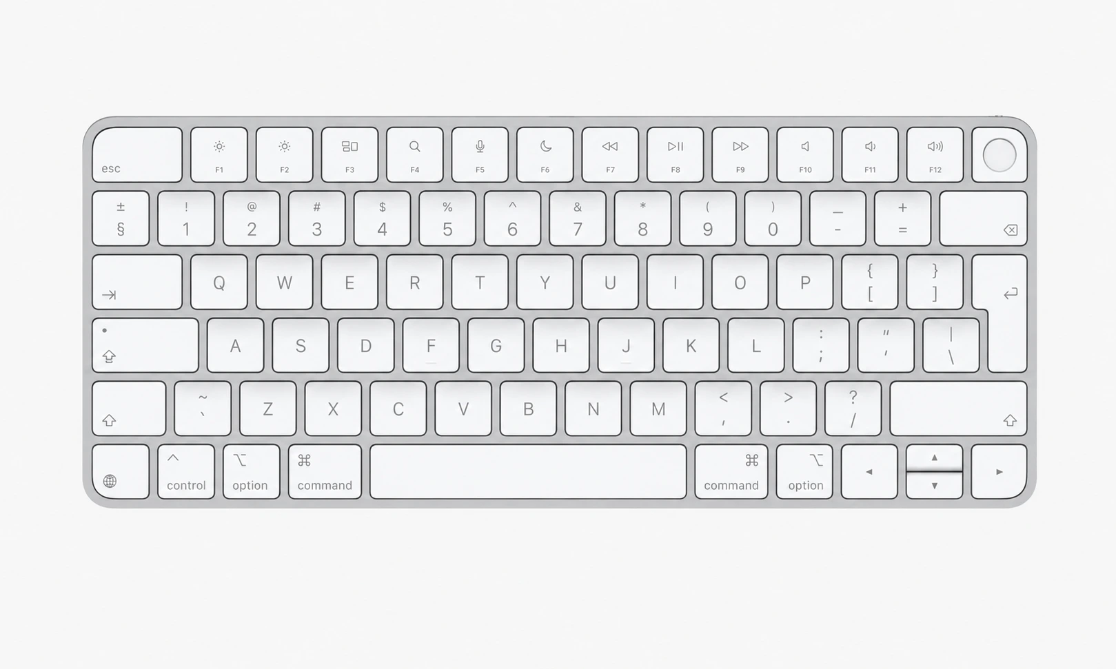 Klawiatura Apple z Touch ID widok z góry